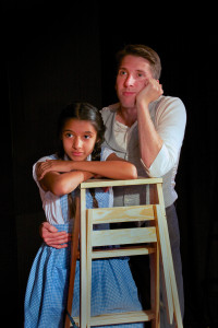Christa Ciesil as Rebecca and Mike Maggio as George in the Resident Theatre at Edge of the Wood's production of Our Town.
