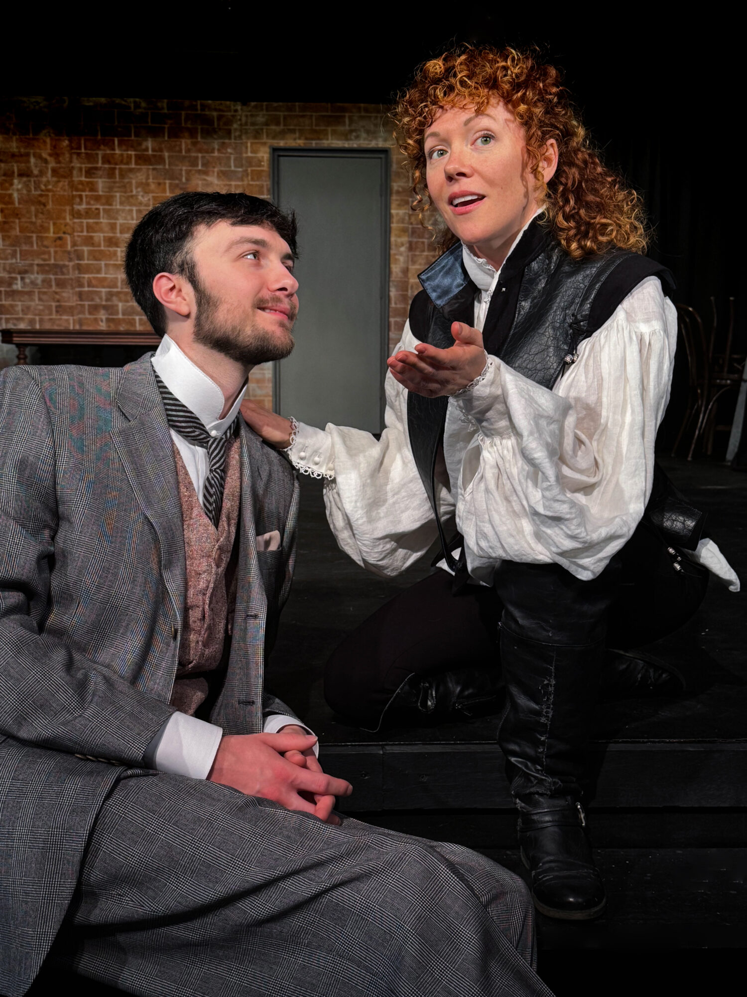 Photo of Jack Hradecky and Courtney Abbott in Bernhardt/Hamlet