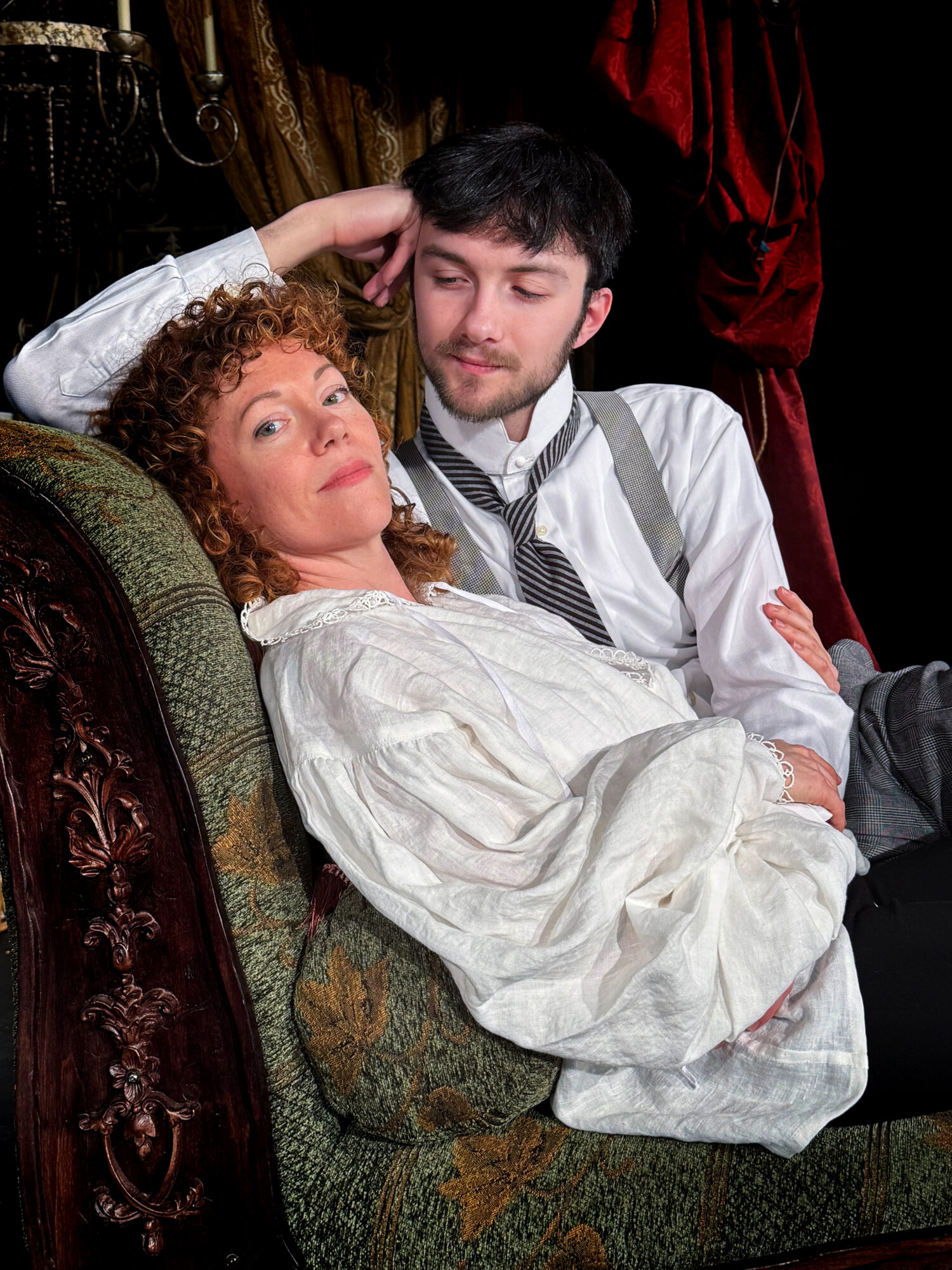 Photo of Jack Hradecky and Courtney Abbott in Bernhardt/Hamlet.